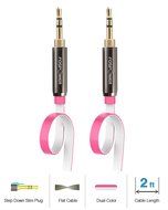 FosPower [4ft] 3.5mm Male to 3.5mm Male [AUX] Stereo Audio Cable - 24K Gold Plated Flat Tangle-Free Auxiliary... N28