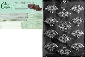 Cybrtrayd W029 Fan Mints Wedding Chocolate Candy Mold