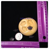 4 Mini Crowns Fondant Mold Chocolate Candy Gumpaste Soap Resin Clay