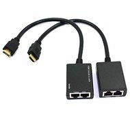 JahyShow&reg; HDMI Over RJ45 CAT5e CAT6 LAN Ethernet Balun Extender Repeater Up to 100ft 1080P N2
