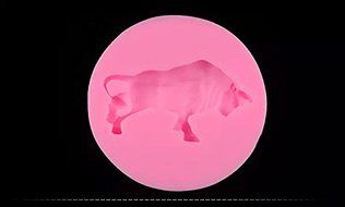 Topnew-Candy Cavity Silicone Chocolate Mold Candy and Gummy Moulds Bull H2196