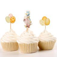 Tonnier - &hearts; Festival Series &hearts; - Christmas Set of 24 Pieces - Cake and Cupcake Toppers, Decoration N2
