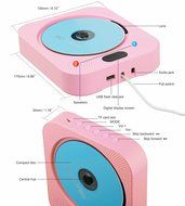 ECHLIFE Latest Wall-mounted Bluetooth Hi-Fi CD Music Player with Remote Control, USB, TF Card, AUX In and Digital... N2