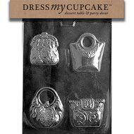 Dress My Cupcake Chocolate Candy Mold, 4 Purses-Fashion