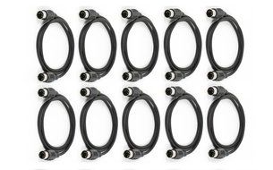 C&amp;E 2 PCS, MIDI Cable with 5 Pin DIN Plugs, 10 Feet Black, CNE585437 N27