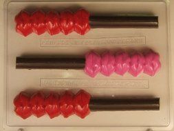 Stacked Lips Pretzel Mold - Valentine&#039;s Day chocolate candy mold - V242