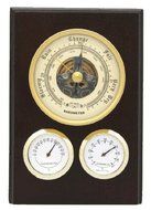 Ambient Weather MDF0705THB Cherry Finish Brass Dial Traditional Weather Station