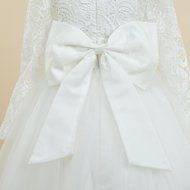 Spritech(TM) Baby Girls Summer Hollow Flowers Bridesmaid Ball Gown Party Tutu Dress Champagne N3