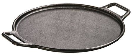 Lodge P14P3 Pro-Logic Cast Iron Pizza Pan, 14-inch, Black