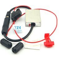 onelinkmore 12V Universal Auto FM Booster Amp Strong Anti-interference Metal Car Antenna Radio FM Signal Amplifier... N5