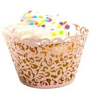 LEFV&trade; 24pcs Cupcake Wrapper Filigree Little Vine Lace Laser Cut Liner Baking Cup Muffin Case Trays Wraps Wedding... N6