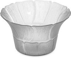 Carlisle 693107 Petal Mist Polycarbonate Bell Bowl, 3.4 qt. Capacity, 9.75 x 5.62", Clear (Case of 4)