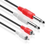 TNP Premium Dual 1/4 Inch To Dual RCA Audio Cable (6FT) - Male 6.35mm 1/4" Phono Mono to RCA Connector Wire Cord... N4