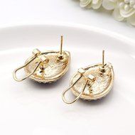 Lady Blue Sapphire Gold Plated Jewelry Set Necklace Earrings Lady Engagement N4
