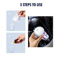 Merope Car Air Humidifier and Aromatherapy Essential Oil Diffuser (Pink) N9