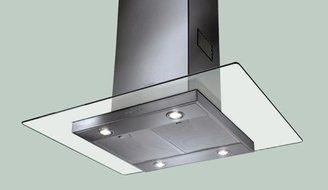 Faber GLASIS36SS: 36" Stainless Glassy Isola Island Range Hood
