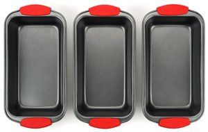 Elite Bakeware 3 Piece NonStick Bread Pan Set - Loaf Pans For Bread - Baking Pans - Bakeware Set N2