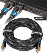 FARSTRIDER HDMI Cable 2.0 Ultra High Speed 3 Feet (1 Meters), Supports Ethernet, 3D, 2160P, 4k, 24AWG, CL3, 25K... N25