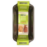 casaWare Loaf Pan 9 x 5-Inch Ceramic Coated Non-Stick (Silver Granite)