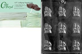 Cybrtrayd W003 Bride and Groom Mints Chocolate Candy Mold with Exclusive Cybrtrayd Copyrighted Chocolate Molding...