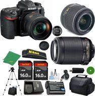 Nikon D500 - International Version (No Warranty), 18-55mm f/3.5-5.6 DX VR, Nikon 55-200mm f4-5.6G VR, 2pcs 16GB...