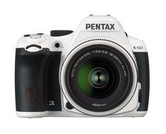 Pentax K-50 16MP Digital SLR Camera Kit with DA L 18-55mm WR f3.5-5.6 Lens (White) N13
