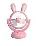 Special Life Mini High Velocity Personal Fan, Cute Creative Cartoon Rabbit USB Fan, 180 Degree Rotatable, Portable... N6