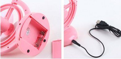 Special Life Mini High Velocity Personal Fan, Cute Creative Cartoon Rabbit USB Fan, 180 Degree Rotatable, Portable... N7