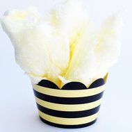 Bumble Bee Cupcake Wrappers, Yellow and Black Stripe, Confetti Couture Party Supplies, 36 Wraps