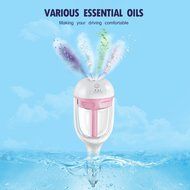 Merope Car Air Humidifier and Aromatherapy Essential Oil Diffuser (Pink) N11