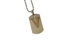 Storite Fashion Alphabet "V" Locket/Nackless Metal Finish