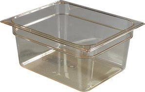 Carlisle 10422B13 High Heat One-Half Size Food Pan, 8.7-quart Capacity, 6" x 10.38" x 12.75", Amber (Case of 6) N7