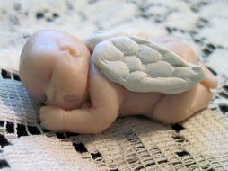 Set of Two Silicone Molds Tiny Baby and Tiny Angel Wings Handmade Supply