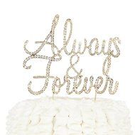 Happily Ever After Wedding Cake Topper, Gold Fairytale Princess Decoration (Happily Ever After - Gold) N5