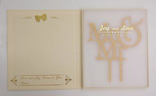 LOVENJOY with Gift Box Mr and Mr Same Sex Gay Monogram Wedding Cake Topper Black (5.3-inch) N6