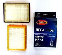 (2) Eureka HF2 Hepa Pleated Filter HF-2 Eureka Upright Ultra Smart, Boss, Omega, UltraSmart Vac Cyclonic, Whirlwind...