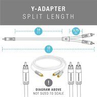 Mediabridge ULTRA Series RCA Y-Adapter (15 Feet) - 1-Male to 2-Male for Digital Audio or Subwoofer - Dual Shielded... N7