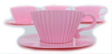 handy helpers Bulk Buys Teacup Cake Molds, 4-Pack N2