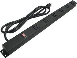 E-dustry EPS-20661 24 in. 6 Outlet Metal Power Strip