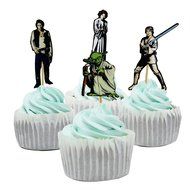 BETOP HOUSE Set of 24 Pieces Star Wars Theme Party Decorative Cupcake Topper for Kids Birthday Party (#2)