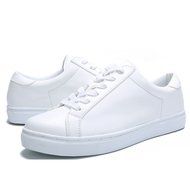 Spritech(TM) Men Women Unisex Fashion PU Leather Lace Up Lovers Casual Flat Sneaker Shoes White and Black 38 N29