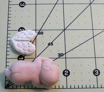 Set of Two Silicone Molds Tiny Baby and Tiny Angel Wings Handmade Supply N3