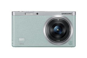 Samsung NX Mini 20.5MP CMOS Smart WiFi &amp; NFC Mirrorless Digital Camera with 9-27mm Lens and 3" Flip Up LCD Touch... N93