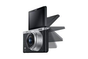 Samsung NX Mini 20.5MP CMOS Smart WiFi &amp; NFC Mirrorless Digital Camera with 9-27mm Lens and 3" Flip Up LCD Touch... N97