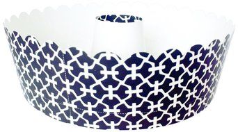 Simply Baked Small Paper Tube Pan (Pack of 3), Turquoise Parquet, Great for Individual Servings and Gift Giving... N2