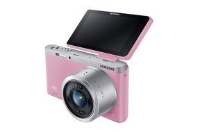 Samsung NX Mini 20.5MP CMOS Smart WiFi &amp; NFC Mirrorless Digital Camera with 9-27mm Lens and 3" Flip Up LCD Touch... N105