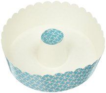 Simply Baked Small Paper Tube Pan (Pack of 3), Turquoise Parquet, Great for Individual Servings and Gift Giving... N3