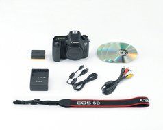 Canon EOS 6D 20.2 MP CMOS Digital SLR Camera (Body Only) with 32GB Memory Card, Extra Battery and Bag N6