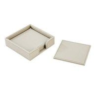 IMPULSE Pebble Coasters (Set of 4), Taupe