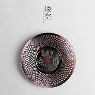 CCWY Creative coasters metal cup tea wholesale bronze mat, Cu and Fe insulation pad tea saucer tea accessories... N2